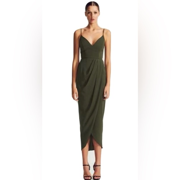 shona joy sage bridesmaid dresses La Lune Bias Cowl Midi Dress | Sage | Dresses | Shona Joy | Shona Joy International